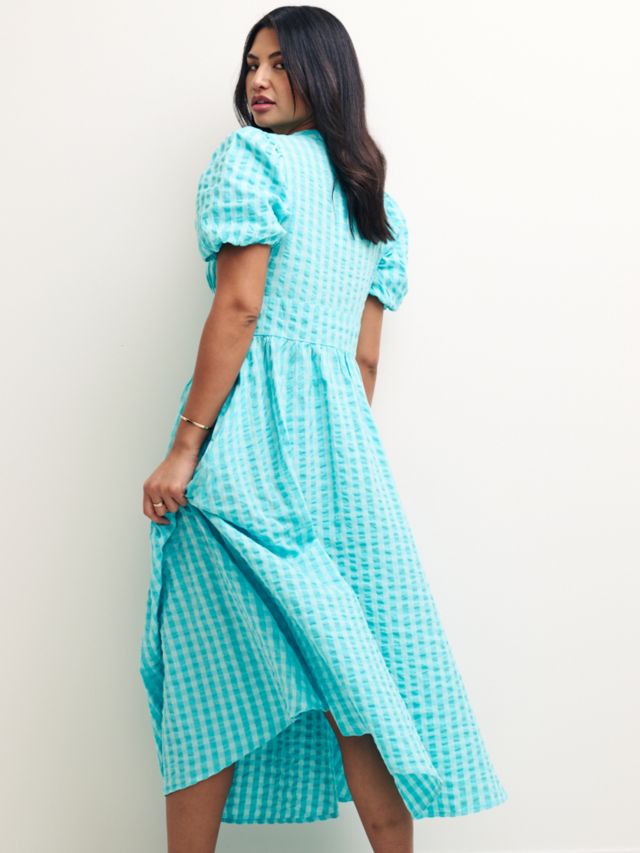 Nobody's Child Starlight Midi Dress, Blue Gingham, 6