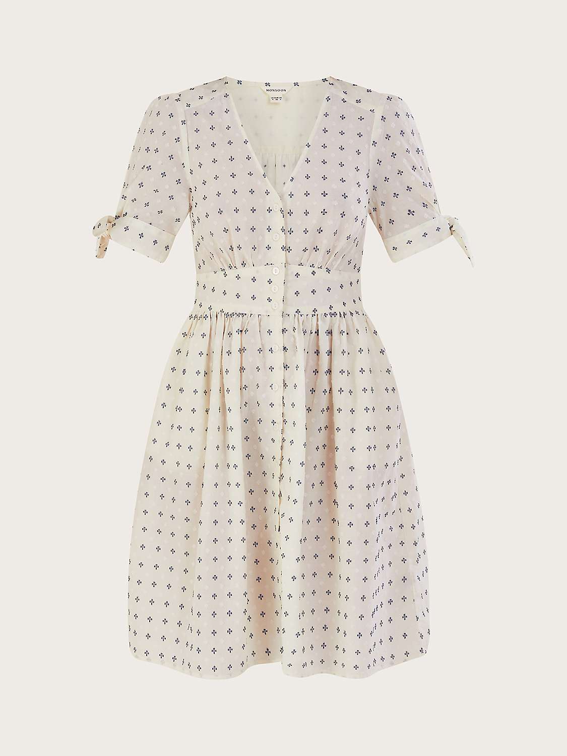 Buy Monsoon Dolly Knee Length Sun Dress, White Online at johnlewis.com