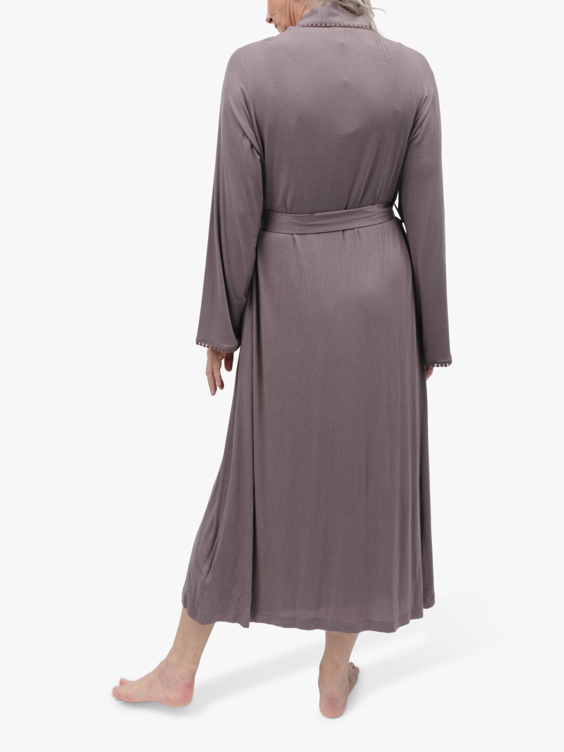 Buy Nora Rose by Cyberjammies Evette Long Dressing Gown, Taupe Online at johnlewis.com