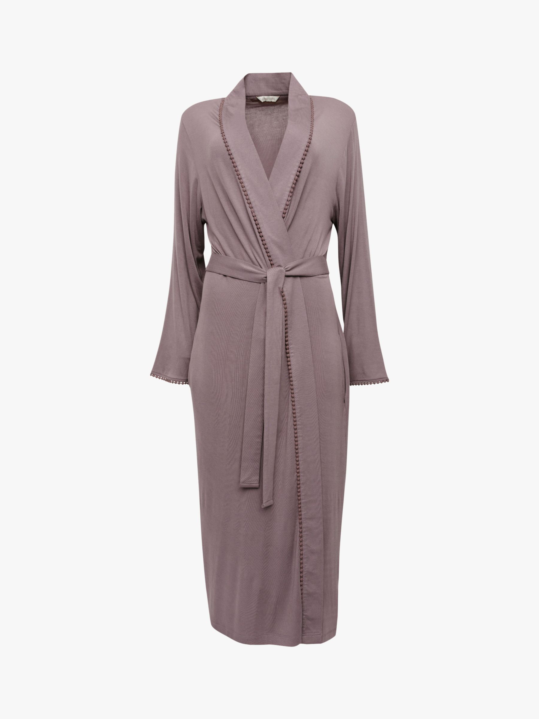 Nora Rose by Cyberjammies Evette Long Dressing Gown, Taupe at John ...