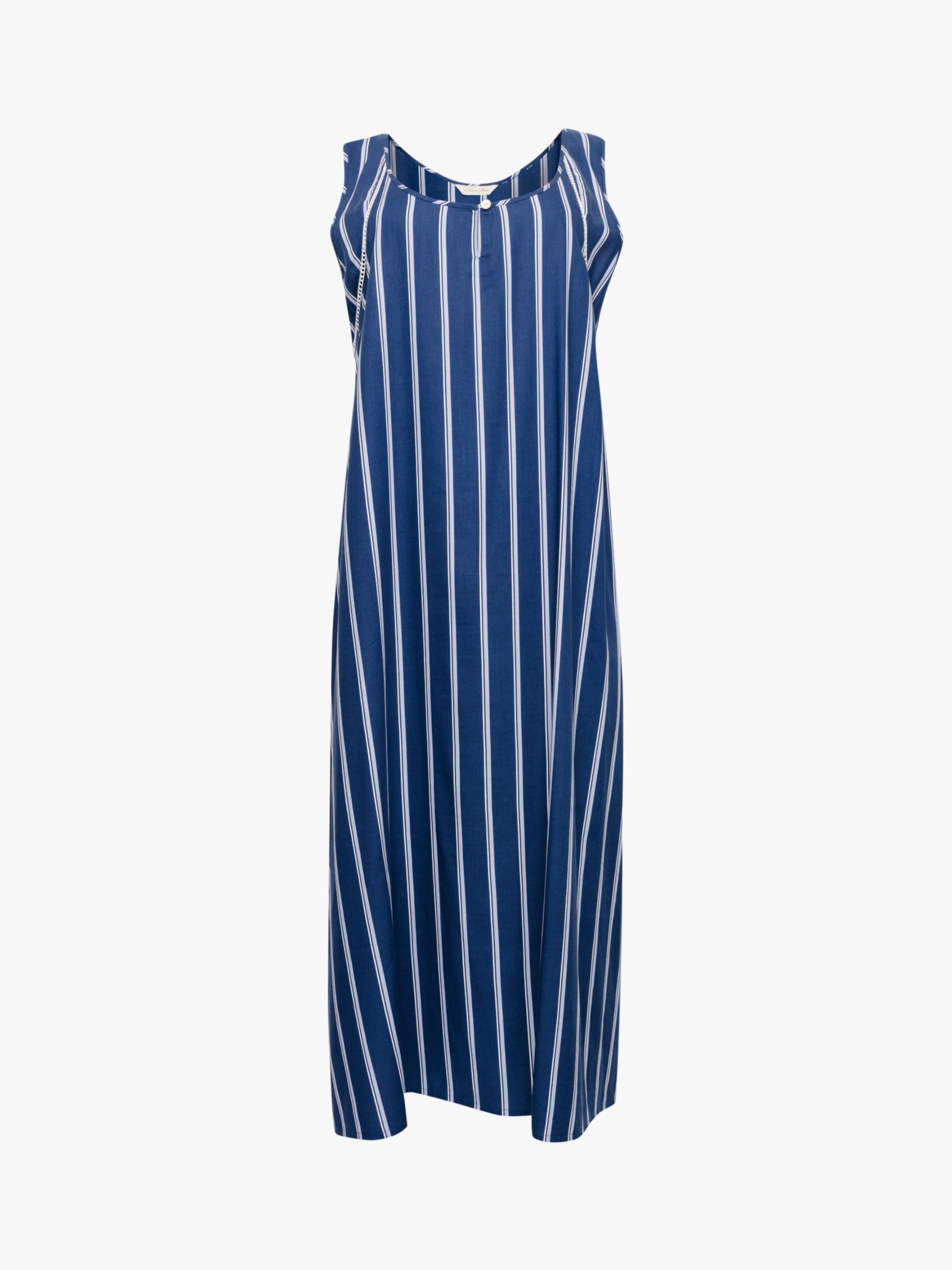 Buy Nora Rose by Cyberjammies Evette Striped Long Nightdress, Blue Online at johnlewis.com