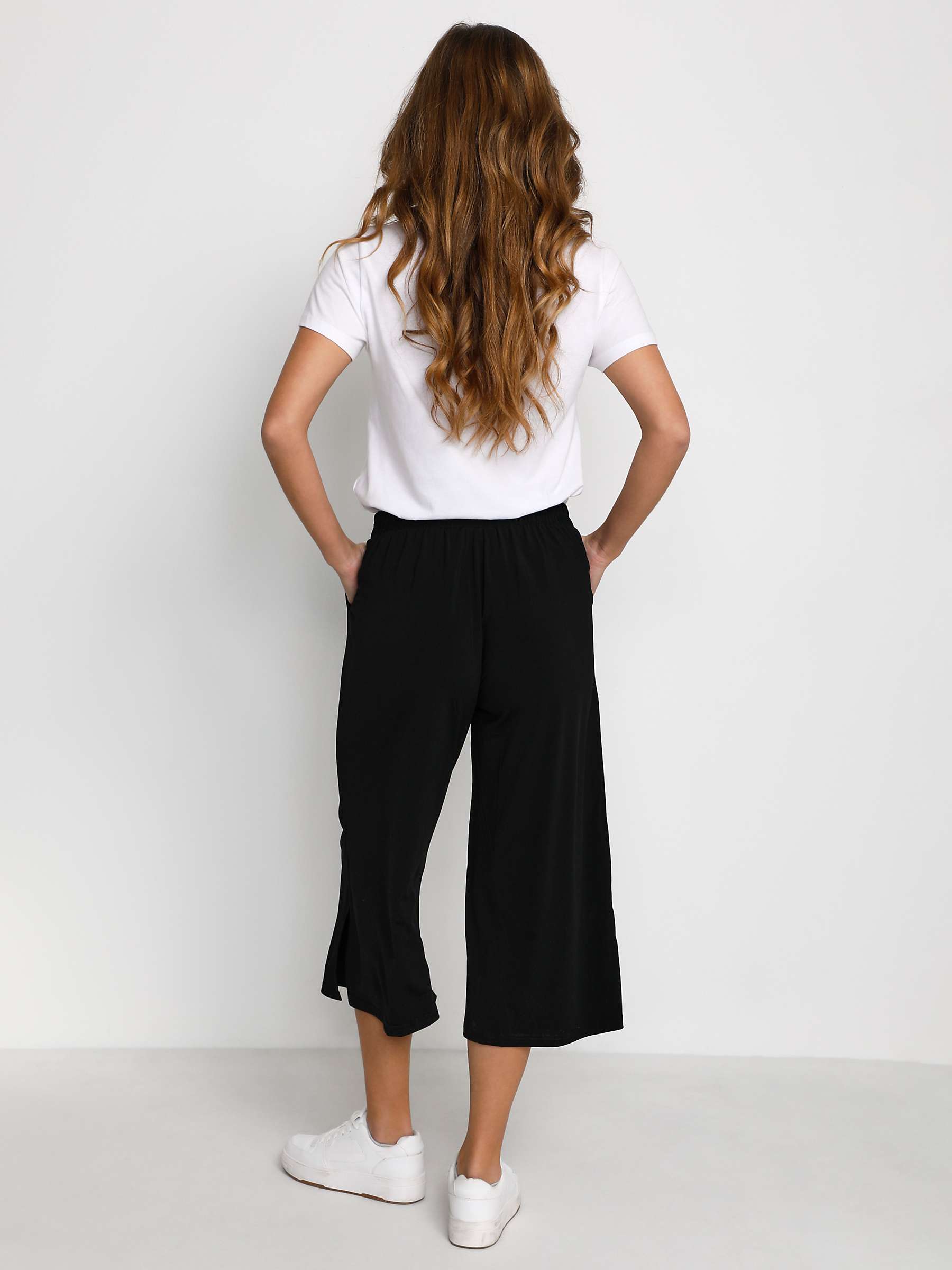 Buy KAFFE Malli Trousers, Black Online at johnlewis.com