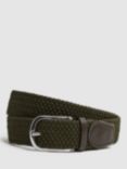 Reiss Elmont Woven Belt, Khaki