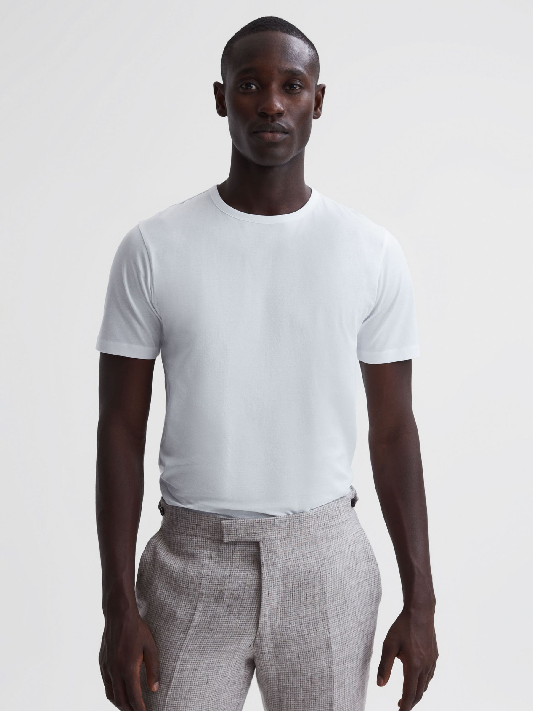 Reiss Caspian Short Sleeve T-Shirt, White