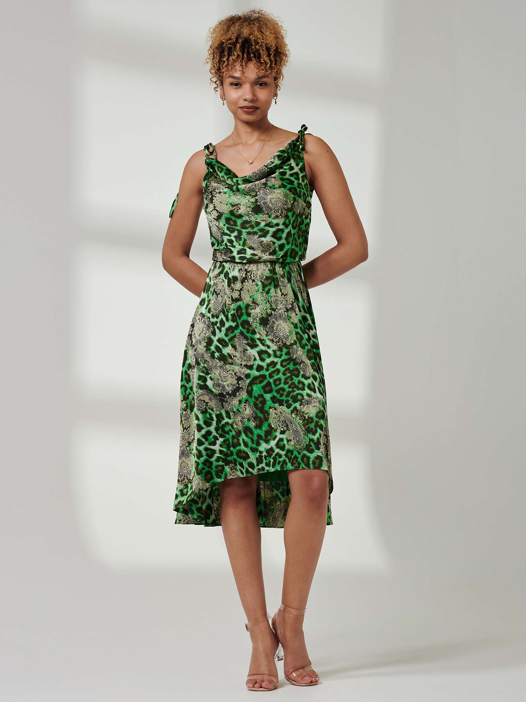 Buy Jolie Moi Clarissa Print Cowl Neck Midi Dress Online at johnlewis.com