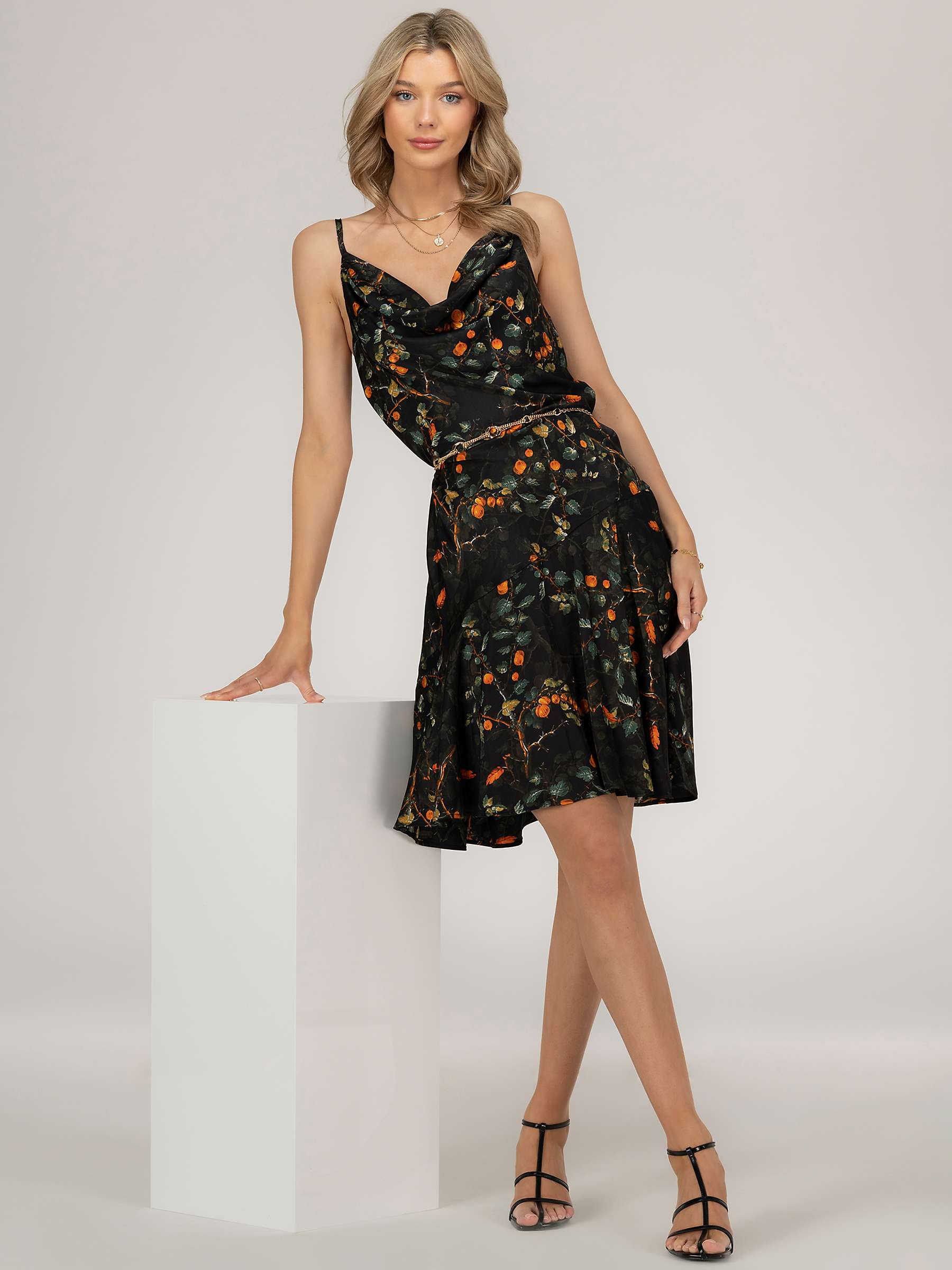 Buy Jolie Moi Wilma Satin Cowl Neck Dress Online at johnlewis.com