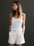 Reiss Demi Garment Dyed Linen Shorts