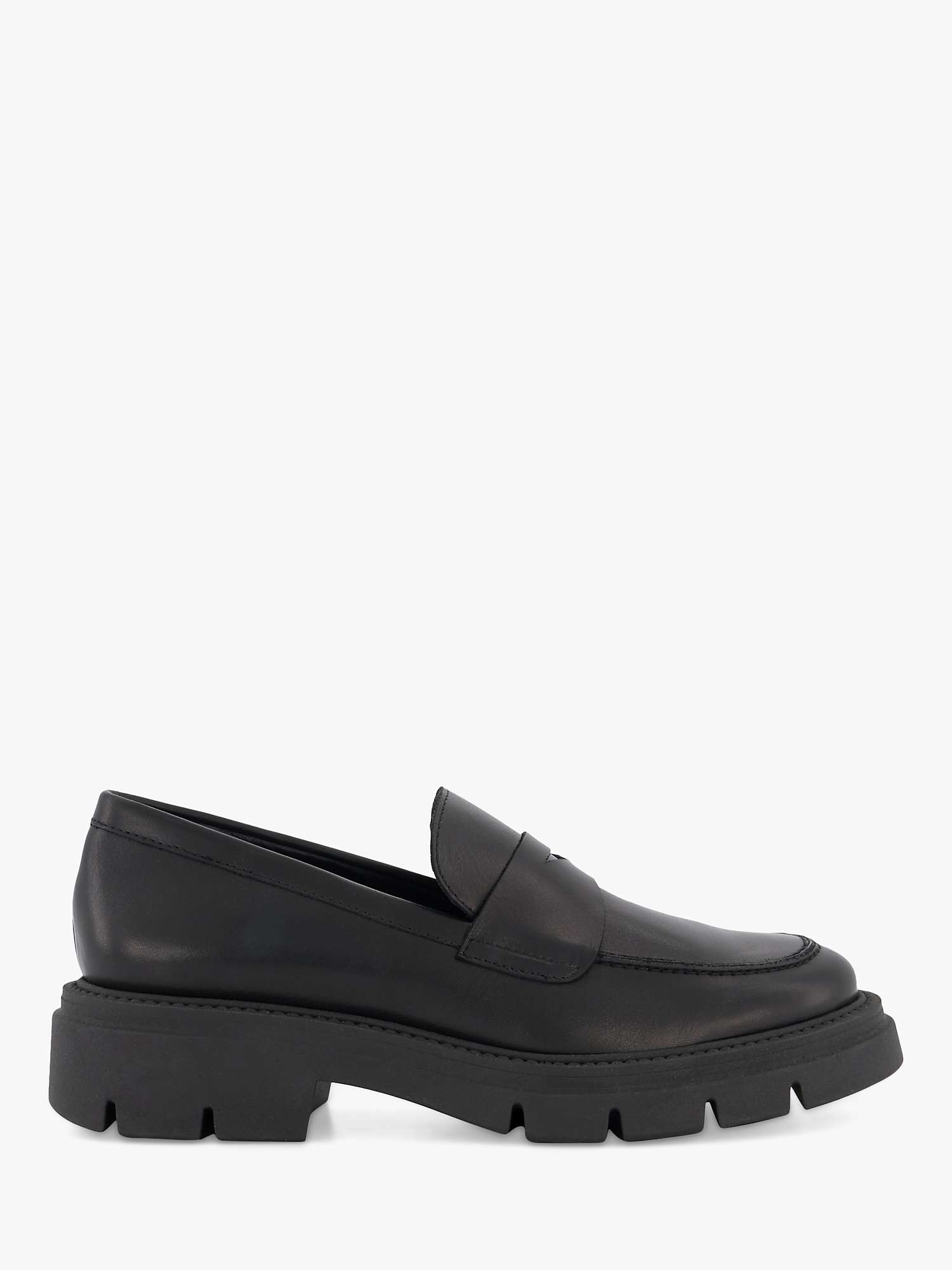 Buy Dune Gracelyne Leather Penny Trim Chunky Loafers Online at johnlewis.com
