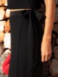 Ro&Zo Midi Wrap Skirt, Black, Black