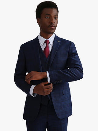 Ted Baker Munro Check Slim Fit Suit Jacket, Navy