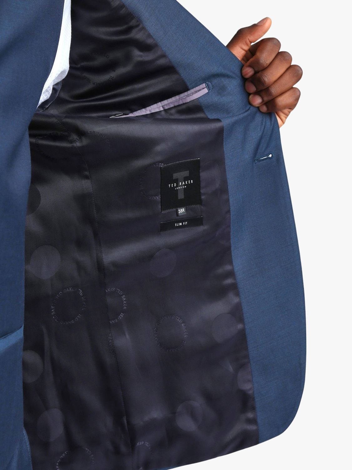 Buy Ted Baker Tai Slim Fit Wool Blend Suit Jacket, Teal Online at johnlewis.com