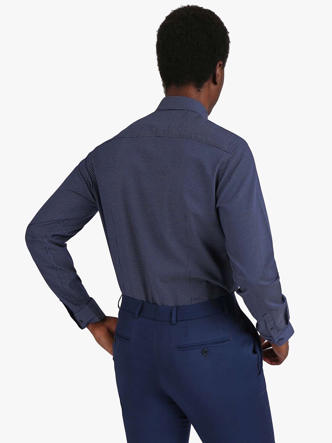 Buy Ted Baker Odair Pin Dot Slim Fit Shirt, Navy Online at johnlewis.com