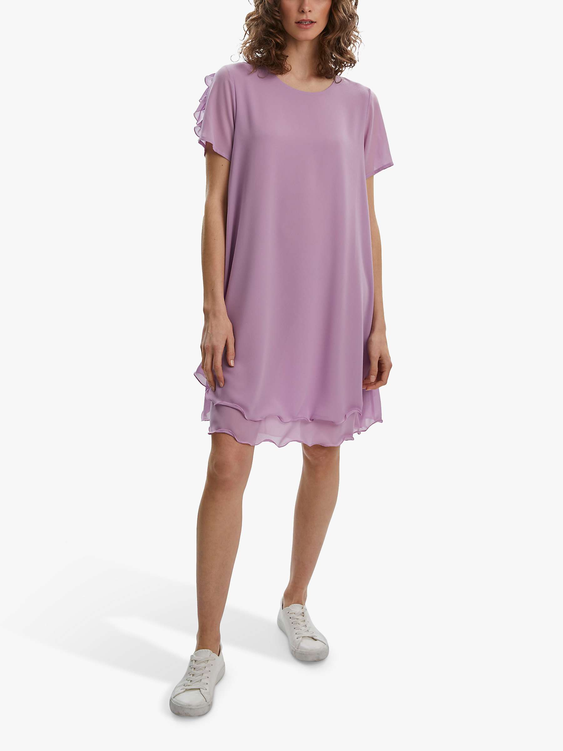 James Lakeland Short Sleeve Wave Hem Dress, Lilac at John Lewis & Partners