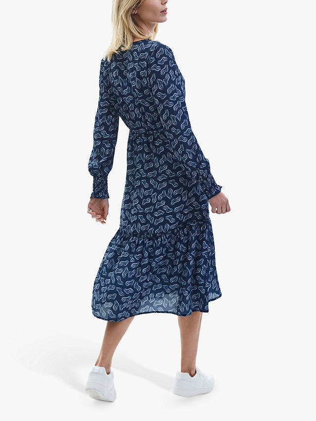James Lakeland Tiered Midi Dress, Blue