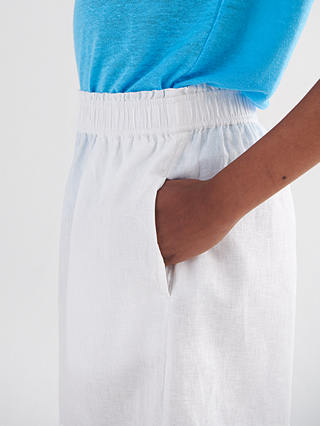NRBY Poppie Linen Shorts, White