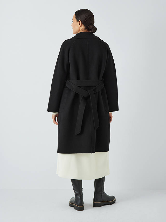 Weekend MaxMara Rovo Wool Belted Coat, Black at John Lewis & Partners