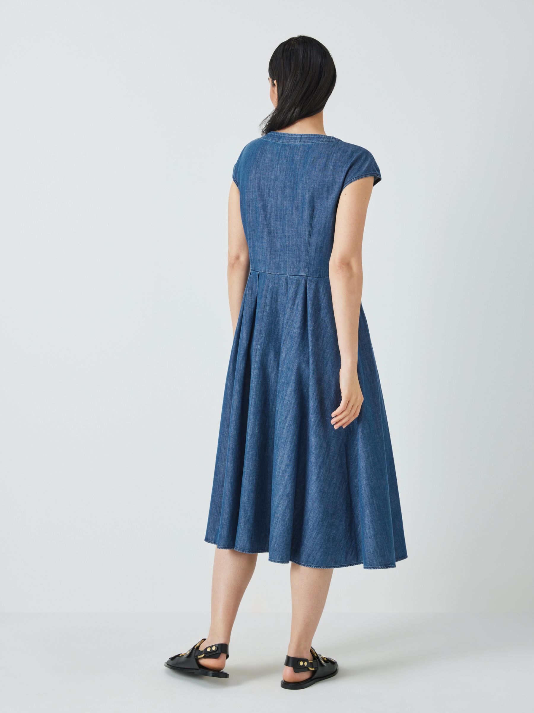 Weekend MaxMara Zuai Cotton Dress, Navy at John Lewis & Partners