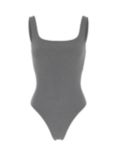 Girlfriend Collective Square Neck Bodysuit, Ash