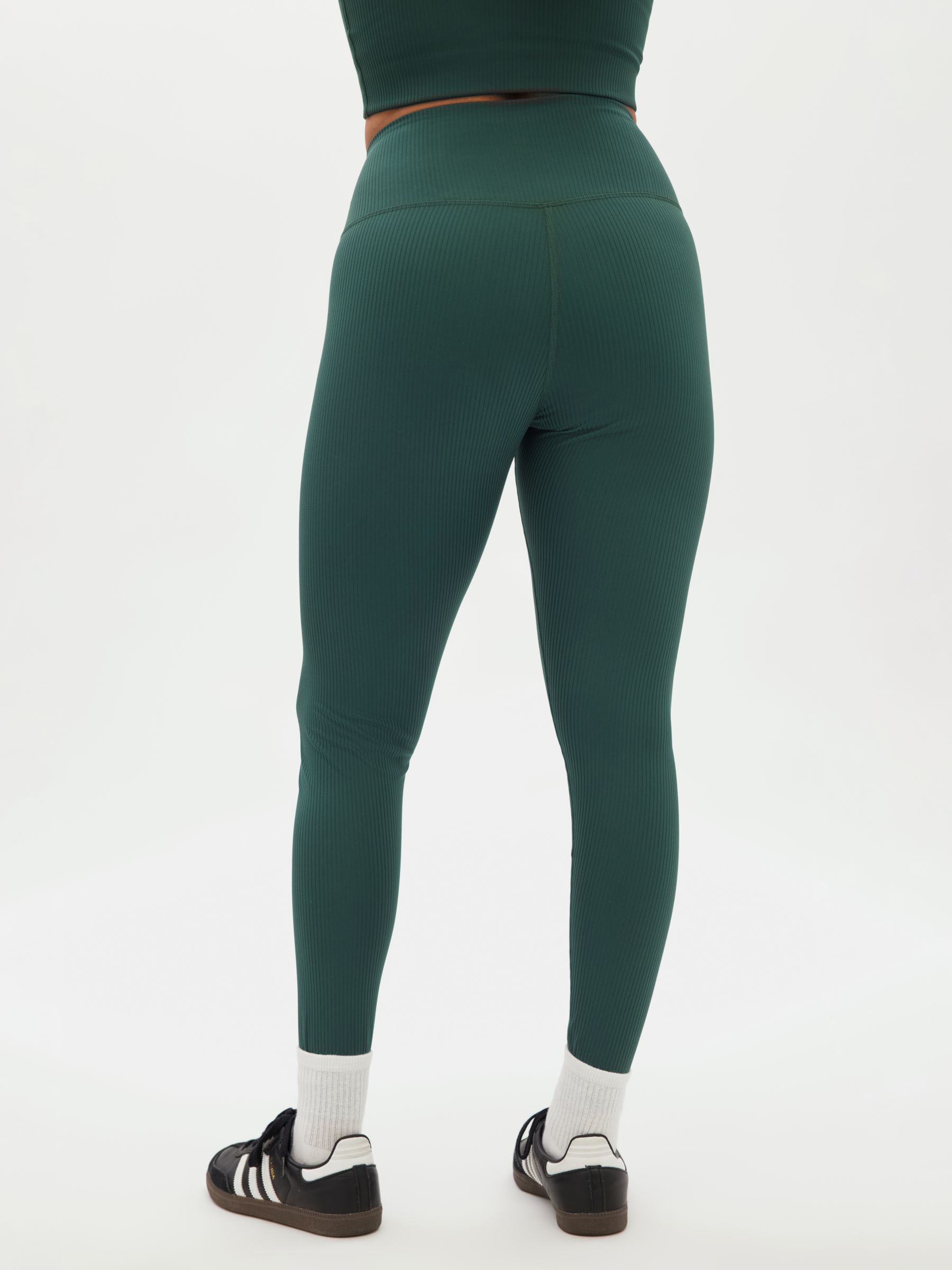 Buy Girlfriend Collective Rib High Rise 7/8 Leggings, Moss Online at johnlewis.com
