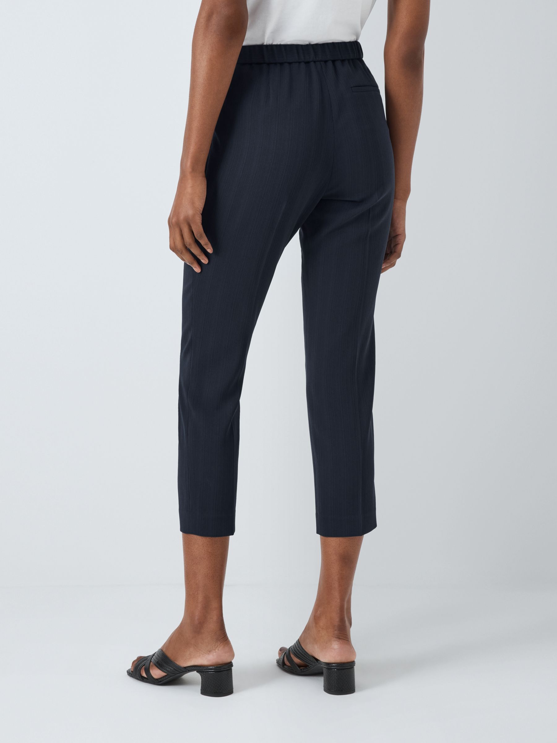 Theory Treeca Wool Blend Trousers, Deep Navy at John Lewis & Partners