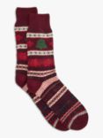 John Lewis Made in Italy Christmas Fair Isle Cotton Blend Socks, Multi
