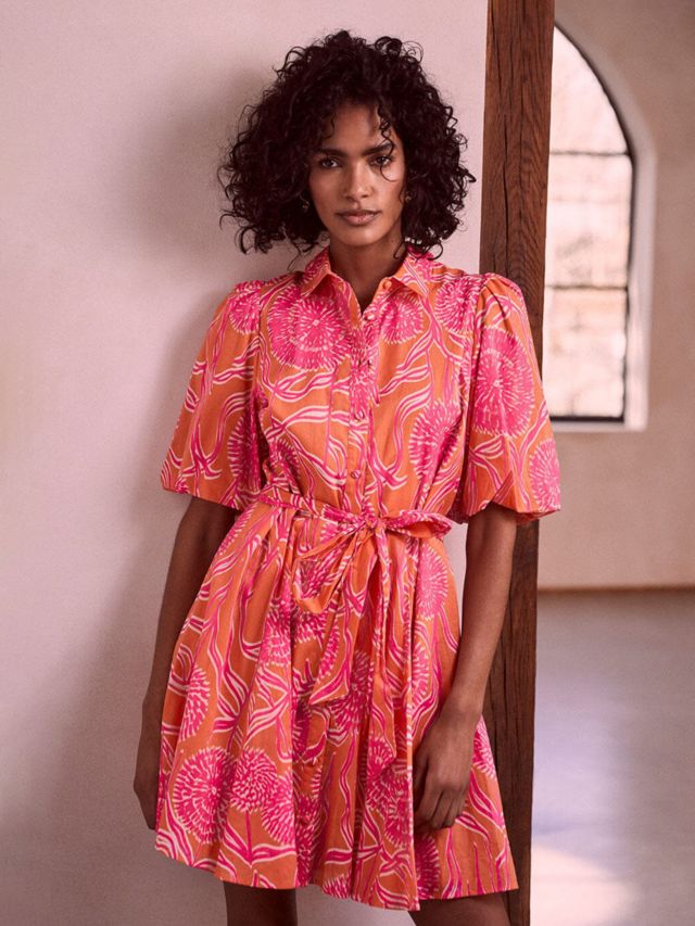 Pink velvet best sale shirt dress