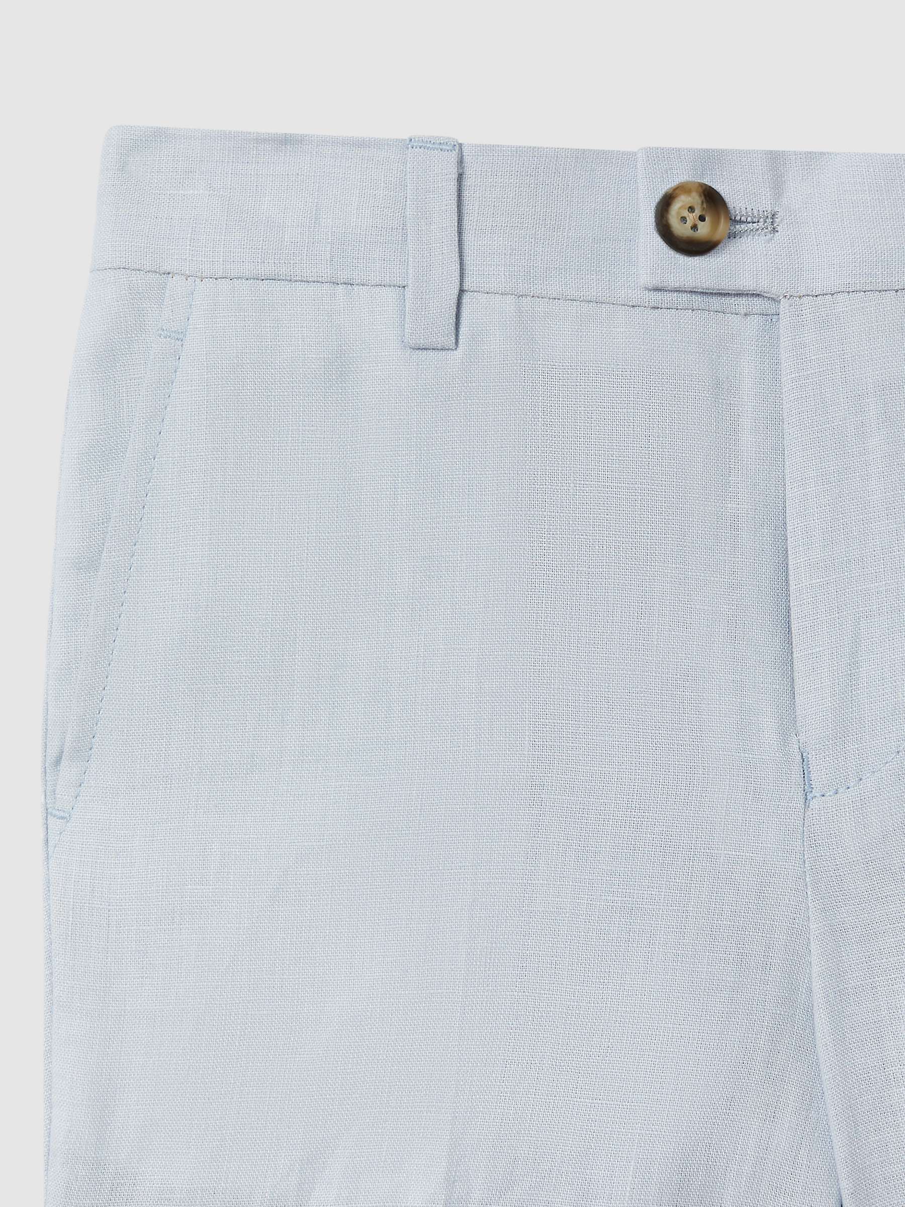 Buy Reiss Kids' Kin Linen Suit Shorts, Soft Blue Online at johnlewis.com
