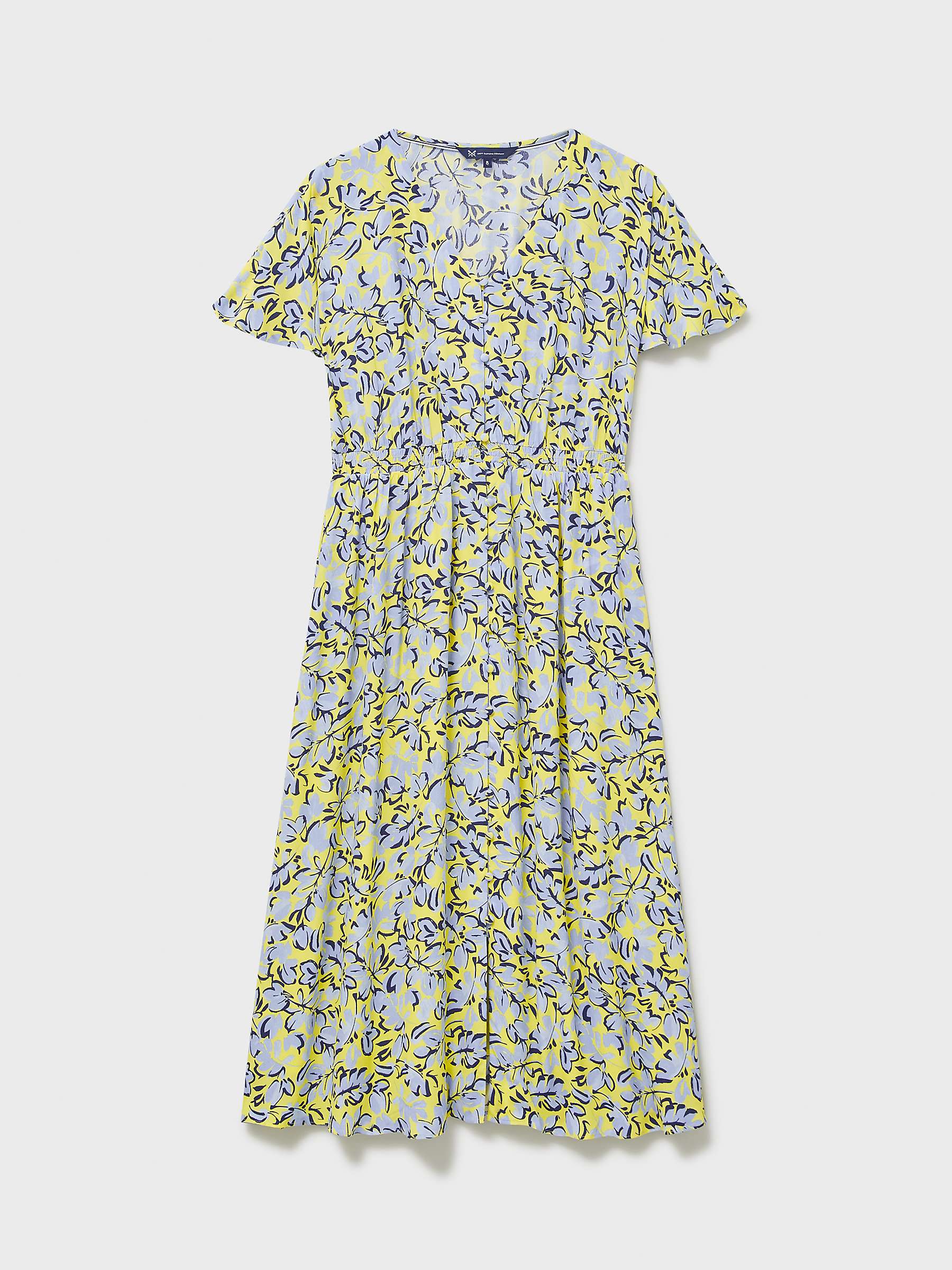 Buy Crew Clothing Eden Floral Print Dress, Yellow Online at johnlewis.com