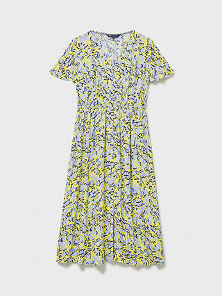 Crew Clothing Eden Floral Print Dress, Yellow