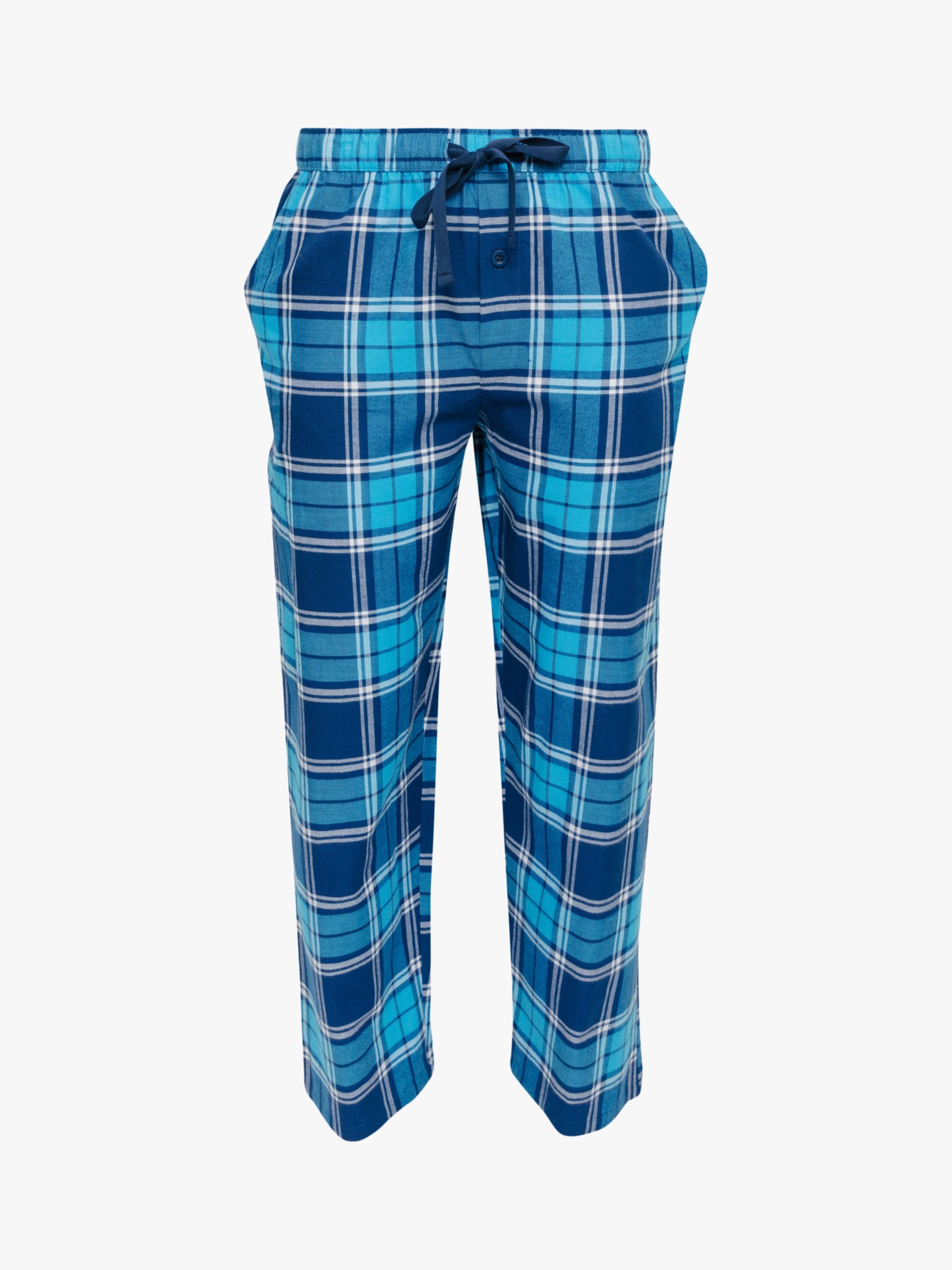 Cyberjammies Felix Check Pyjama Bottoms, Dark Blue, S