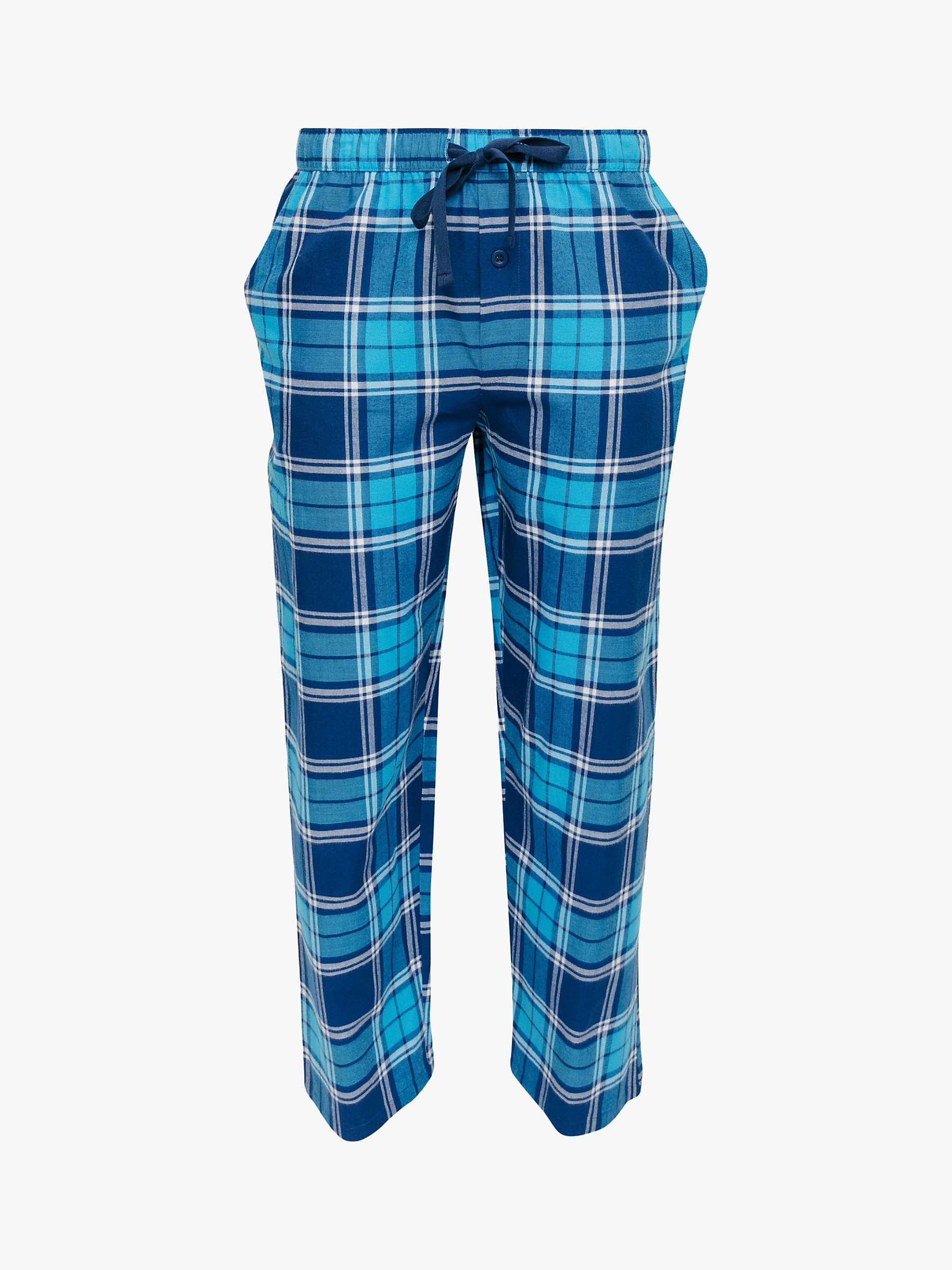 Buy Cyberjammies Felix Check Pyjama Bottoms, Dark Blue Online at johnlewis.com