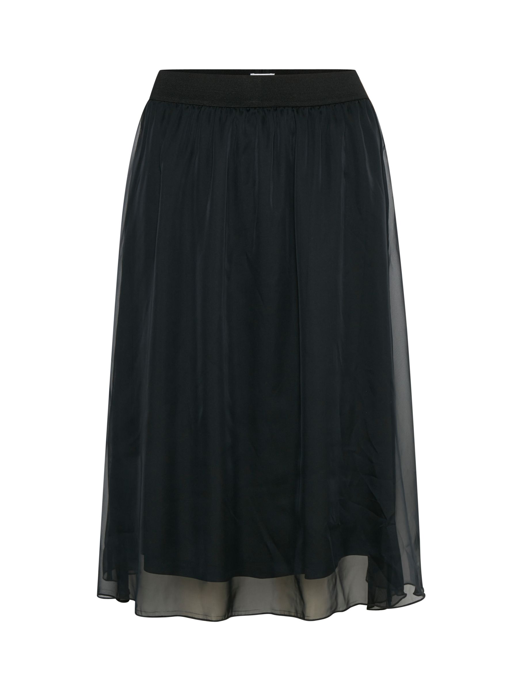 Saint Tropez Coral Midi Skirt, Black at John Lewis & Partners