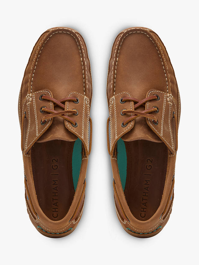 Chatham Rockwell II G2 Leather Boat Shoes, Brown Light
