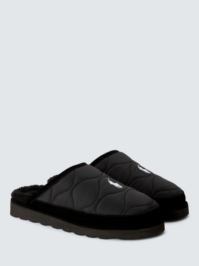 Ralph Lauren Reade Scuff Slippers Black 7