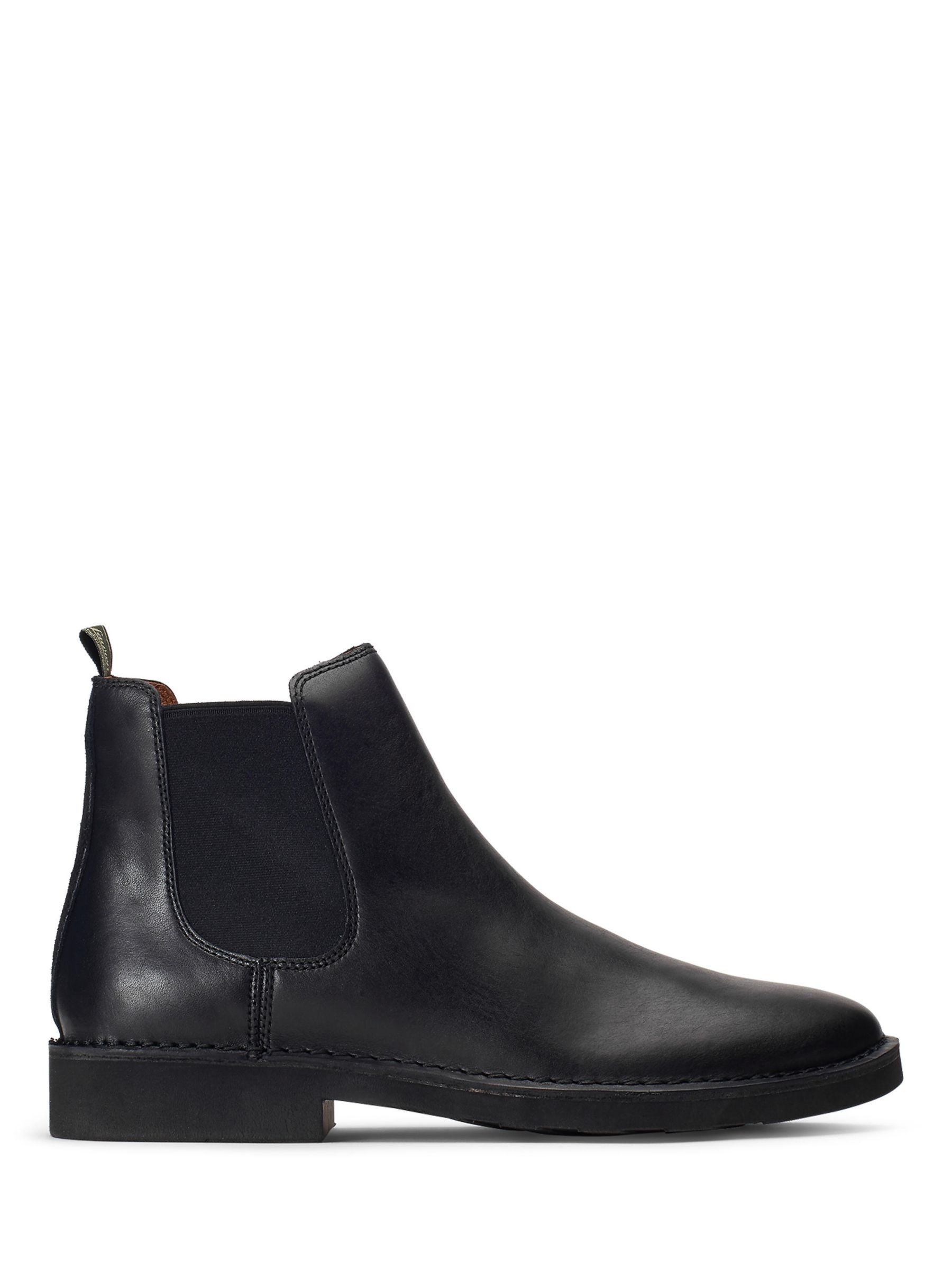 Ralph Lauren Talan Leather Chelsea Boots, Polo Brown, Black