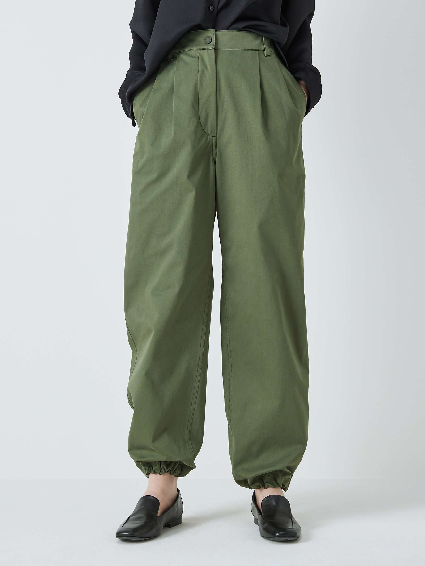 Weekend MaxMara Gitane Utility Trousers, Khaki at John Lewis & Partners