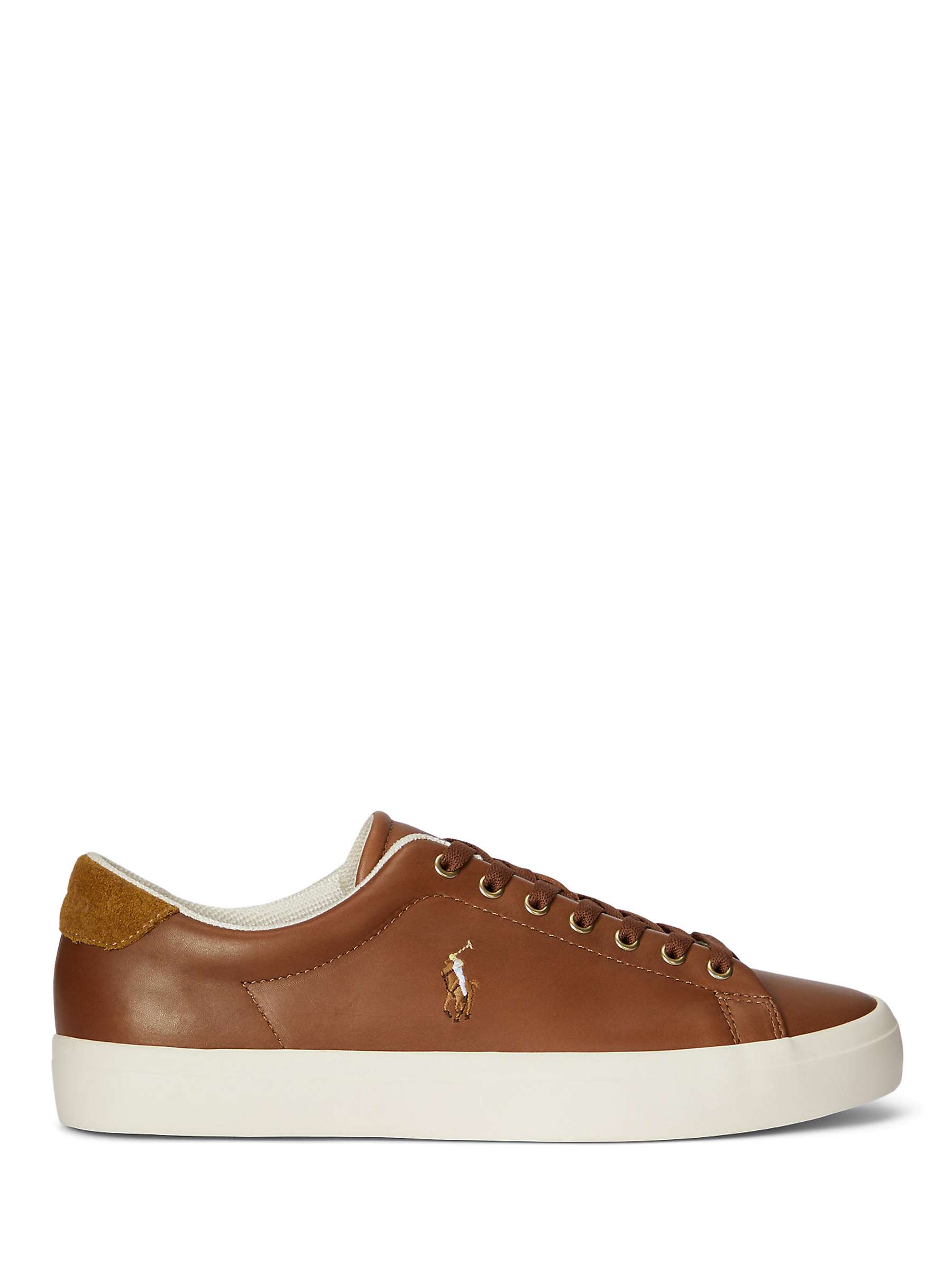 Buy Polo Ralph Lauren Longwood Leather Trainers, Tan Online at johnlewis.com