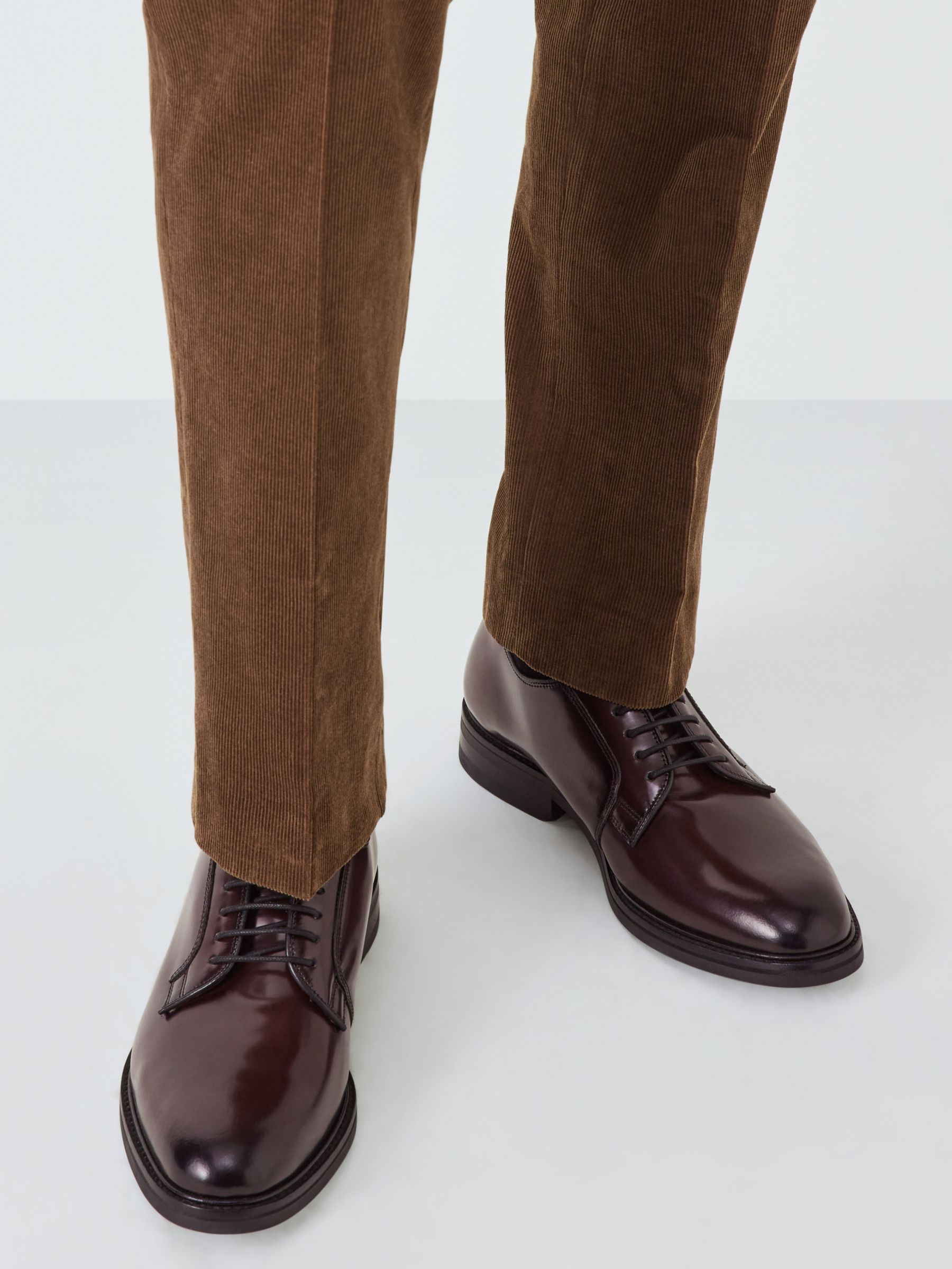 John Lewis Ivy Formal Lace-up Shoes, Red Bordeaux at John Lewis & Partners