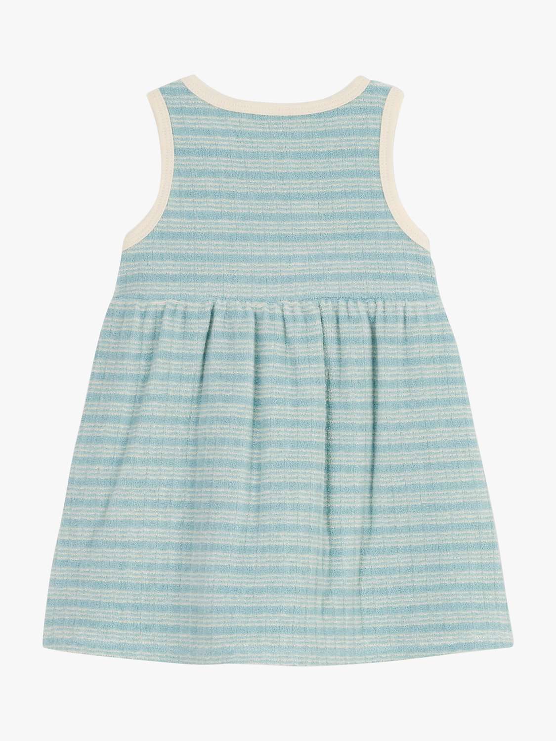 Buy Petit Bateau Baby Stripe Terry Towelling Dress, Mimi/Avalanche Online at johnlewis.com
