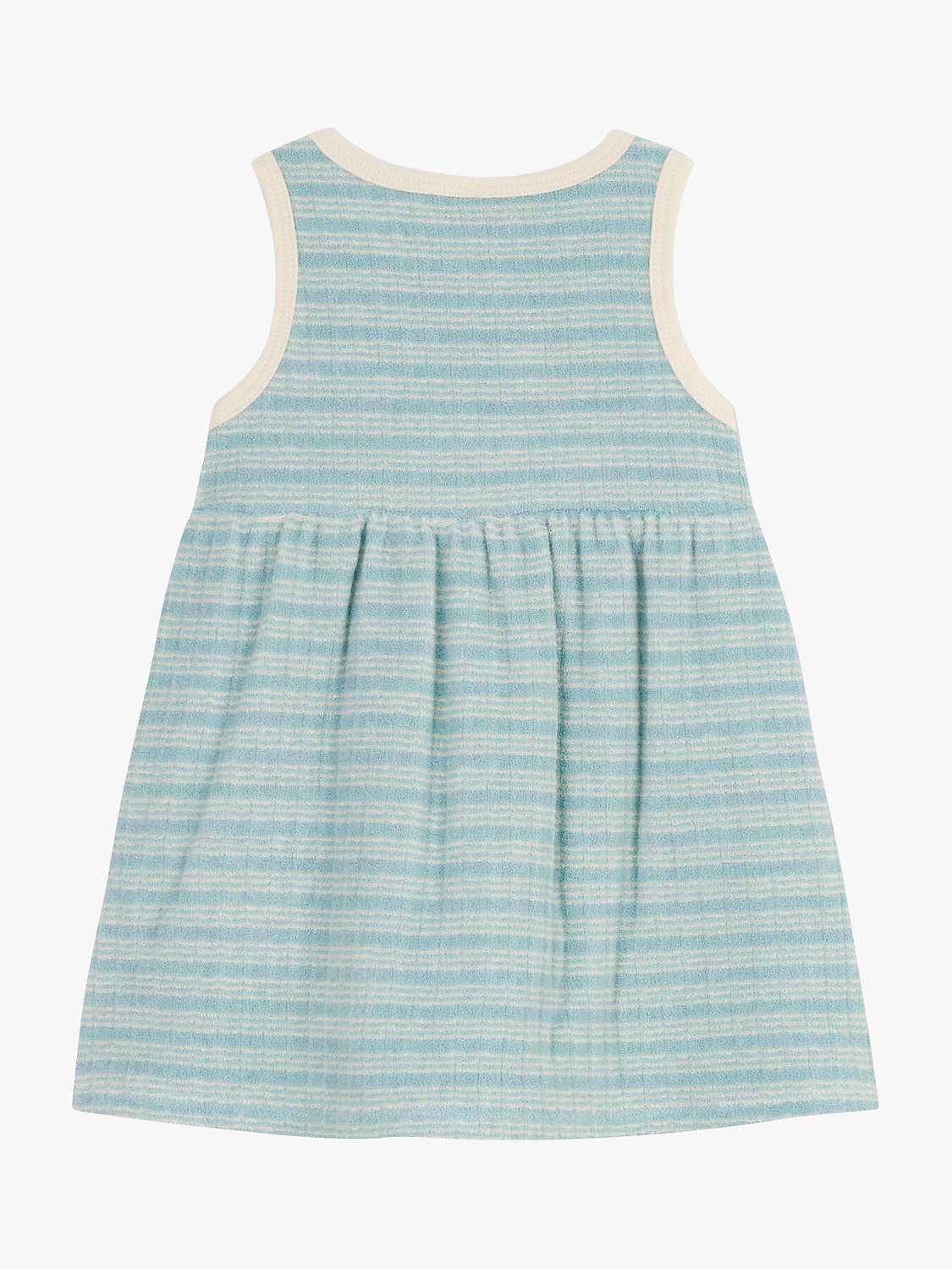 Buy Petit Bateau Baby Stripe Terry Towelling Dress, Mimi/Avalanche Online at johnlewis.com