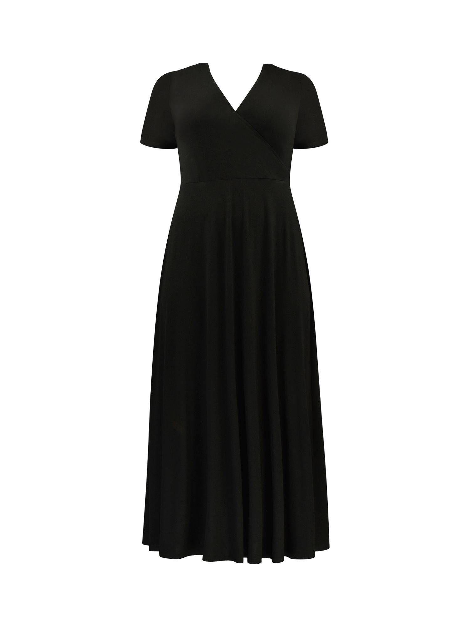 Live Unlimited Curve Black Jersey Maxi Dress, Black at John Lewis ...