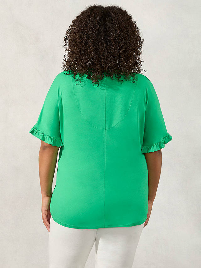 Live Unlimited Curve Frill Sleeve Blouse, Green