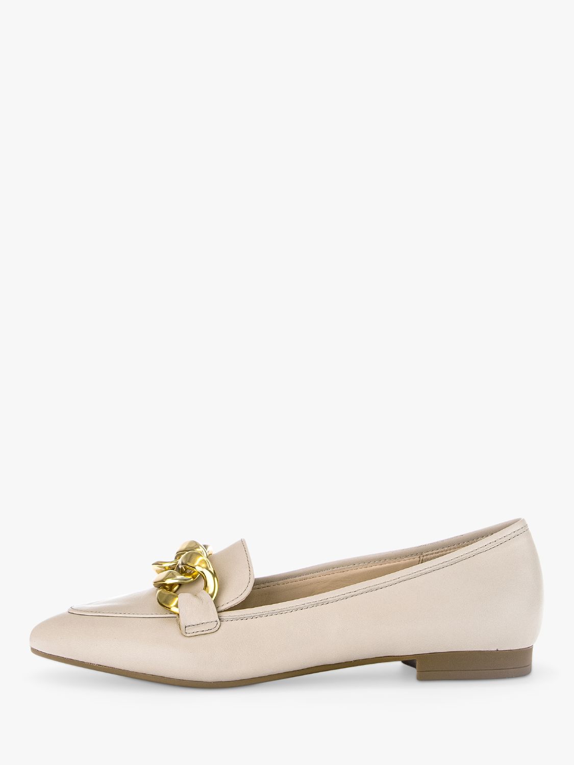 Gabor Carol Leather Loafers, Chiffon at John Lewis & Partners