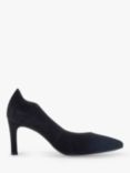 Gabor Degree Suede Court Shoes, Black