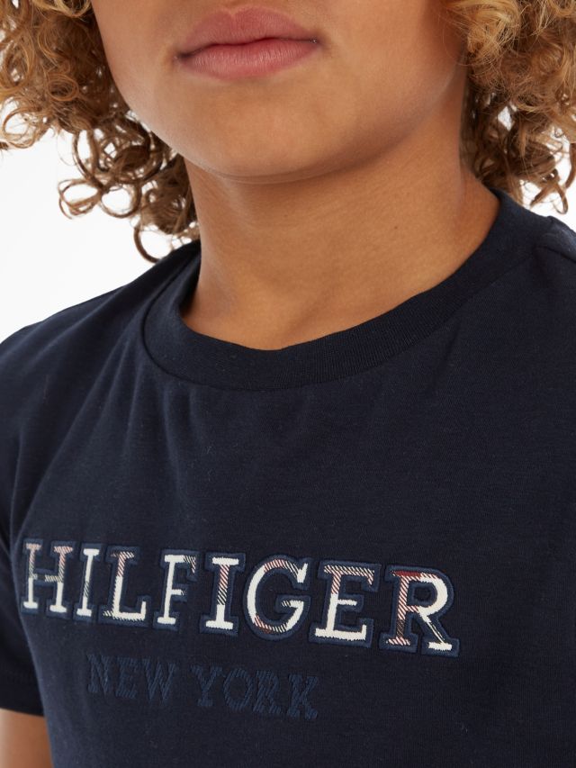 Tommy Hilfiger Kids\' New York Logo T-Shirt, Desert Sky, 3 years | T-Shirts