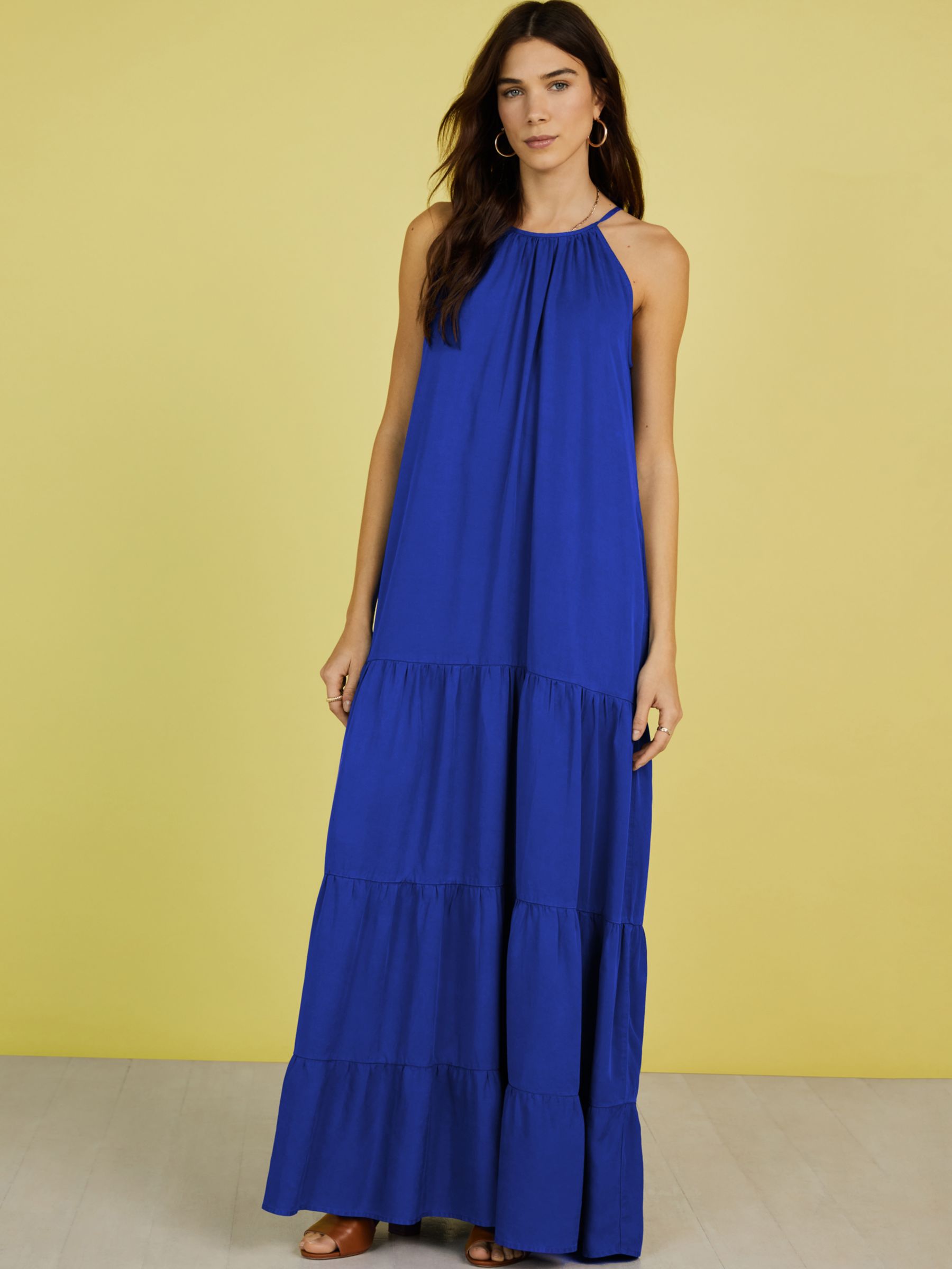 Baukjen Everly Sleeveless Tiered Maxi Dress, Royal Blue, 16