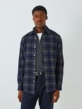 John Lewis Regular Fit Cotton Check Long Sleeve Shirt, Navy/Multi