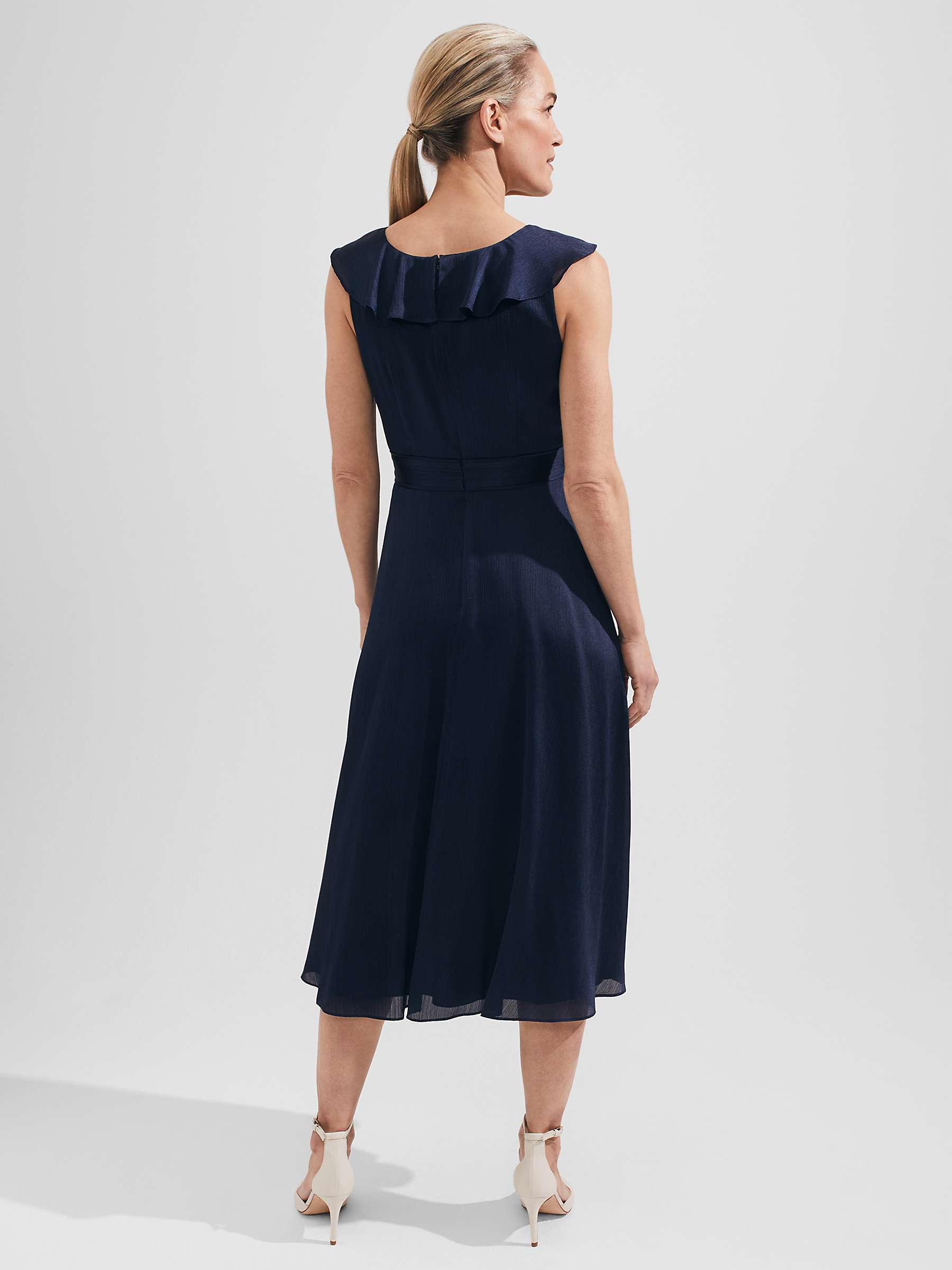 Buy Hobbs Romina Midi Dress, Navy Online at johnlewis.com