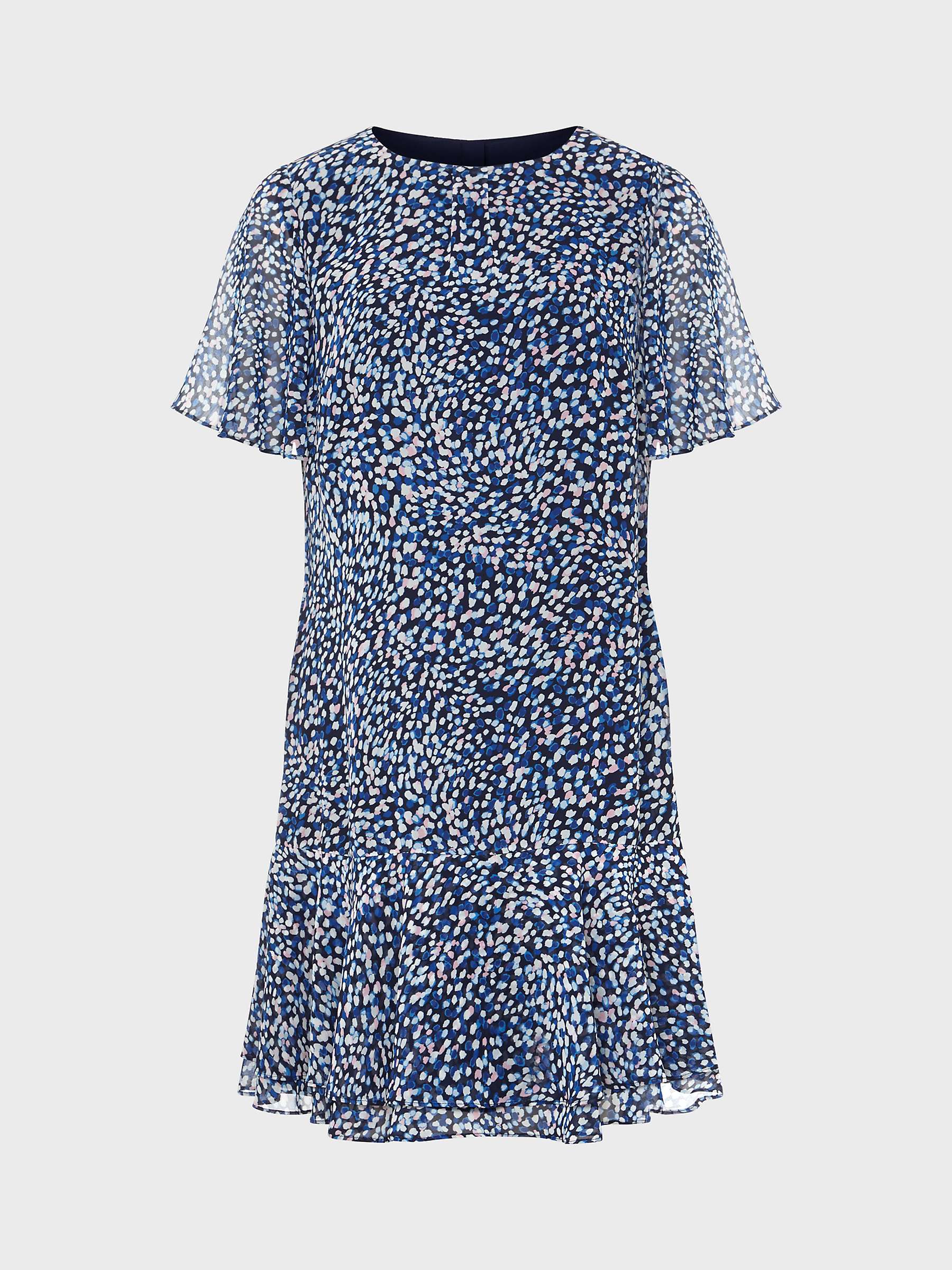 Buy Hobbs Sadie Spot Print Mini Dress, Navy/Multi Online at johnlewis.com