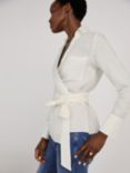 Baukjen Angelique Plain Wrap Linen Shirt, Soft White